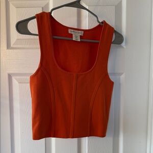 Harper Grey Vibrant Orange Crop Top